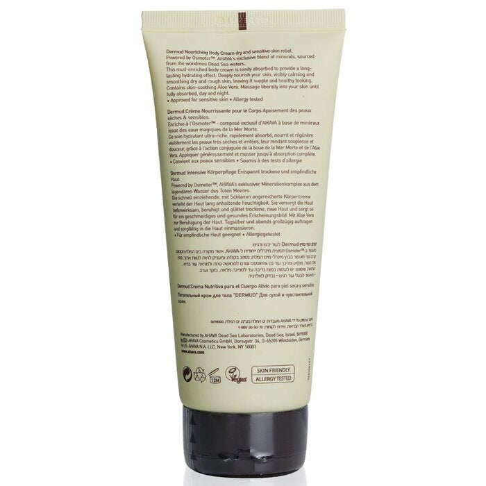 Ahava Deadsea Mud Dermud Nourishing Body Cream Dry And Sensitive Skin Relief 200ml