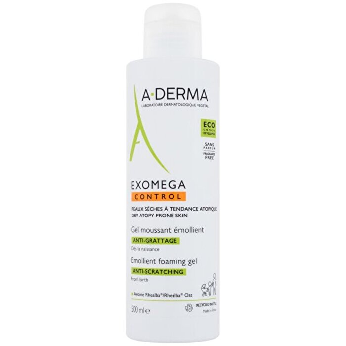 A-Derma Exomega Control Emollient Foaming Gel - Shower Gel 500ml