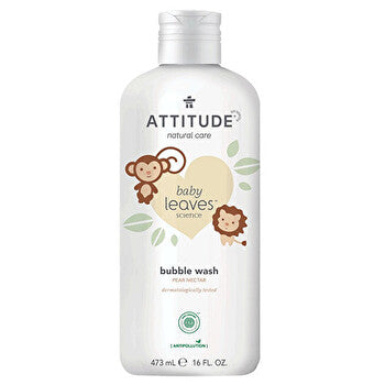 Attitude Baby Leaves Kids Bath Foam With Pear Juice Scent 473ml - New