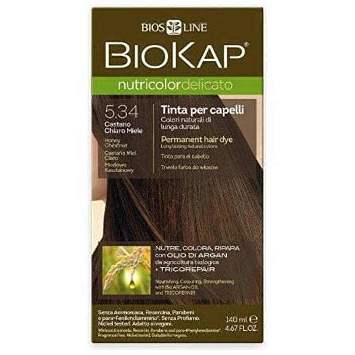 Biokap Nutricolor Delicato Hair Color - 5.34 Honey Chestnut 140ml