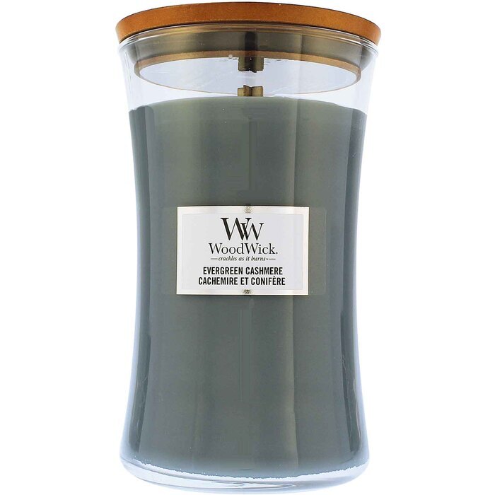 Woodwick Evergreen Cashmere Large Hourglass Candle 0