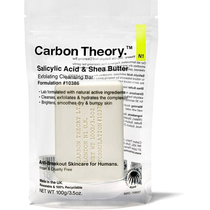Carbon Theory Salicylic Acid & Shea Butter Exfoliating Cleansing Bar 100.0g