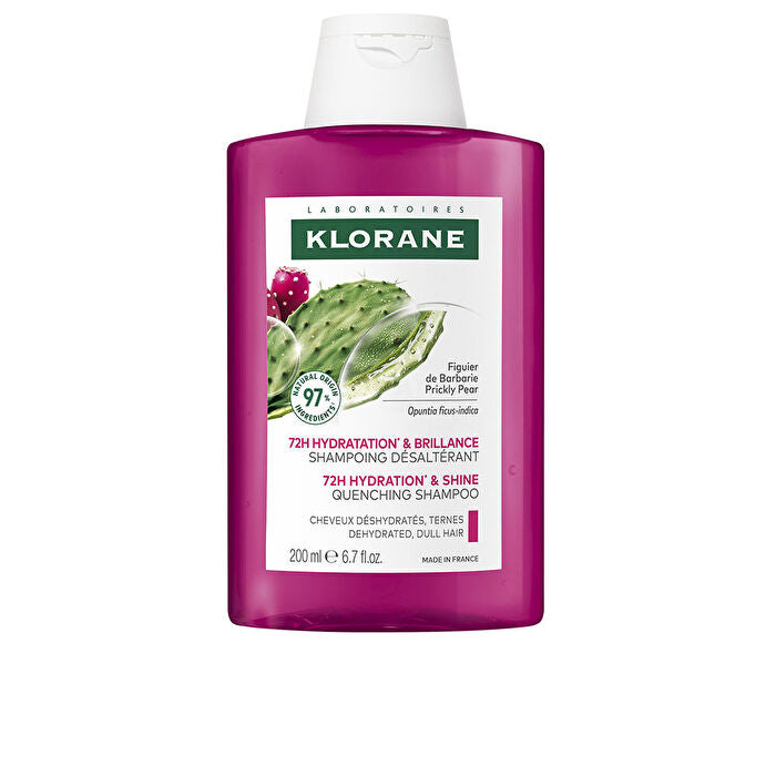 Klorane 72h Hydration & Shine Quenching Shampoo - Šampon S Opuncií 200ml