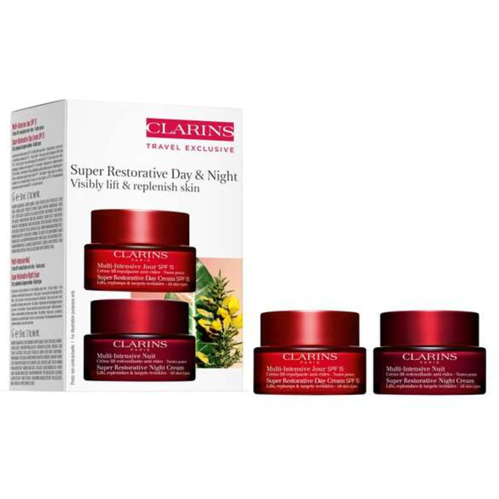 Clarins Super Restorative Day & Night Set - Dárková Sada Peče Pro Zralou Pleť
