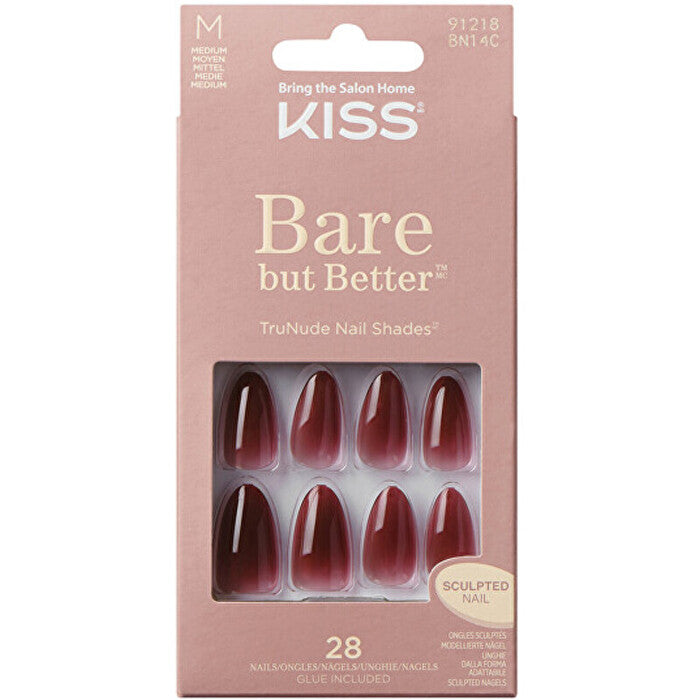 Kiss My Face Bare-but-better Nails - Gel Nails ( 28 Pcs )