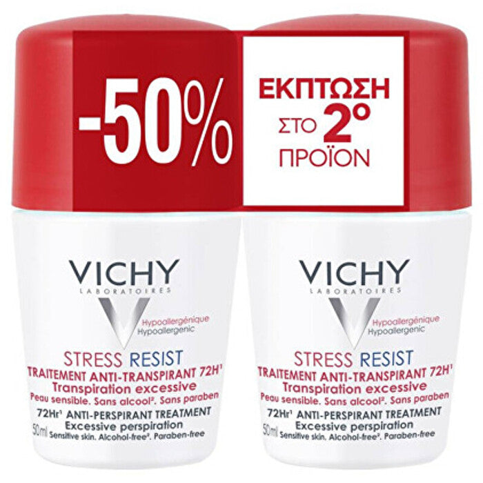Vichy Antiperspirant Roll-on Duopack - Sada Kuličkových Antiperspirantů Proti Nadměrnemu Pocení 50ml