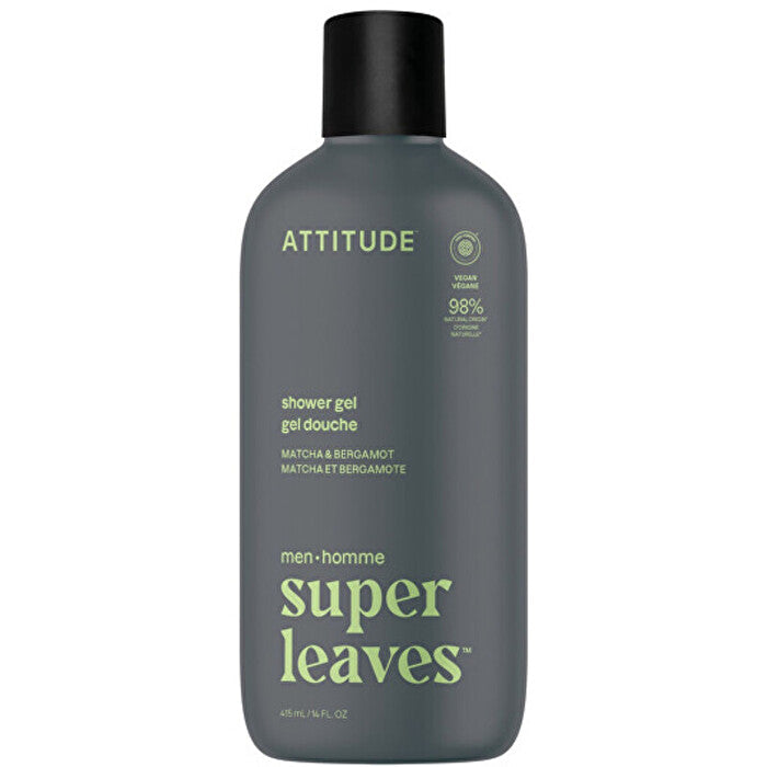 Attitude Super Leaves Matcha & Bergamot Shower Gel - Pánský Sprchový Gel 415ml