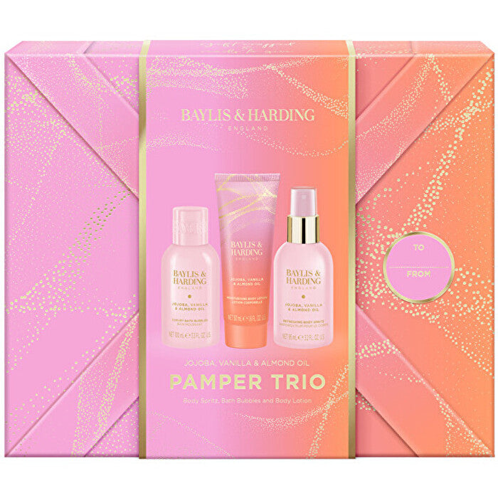 Baylis & Harding Pamper Trio Body Gift Set (jojoba Vanilla & Almond Oil) - Body Care Set