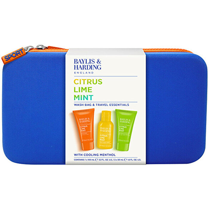 Baylis & Harding Man Wash Bag & Travel Essentials Set ( Citrus Limetka & Máta ) - Dárková Sada