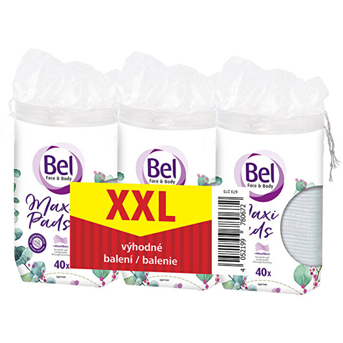 Bel Face & Body Cosmetic ( 3x 40 Pcs ) - Oval Make-up Remover Pads