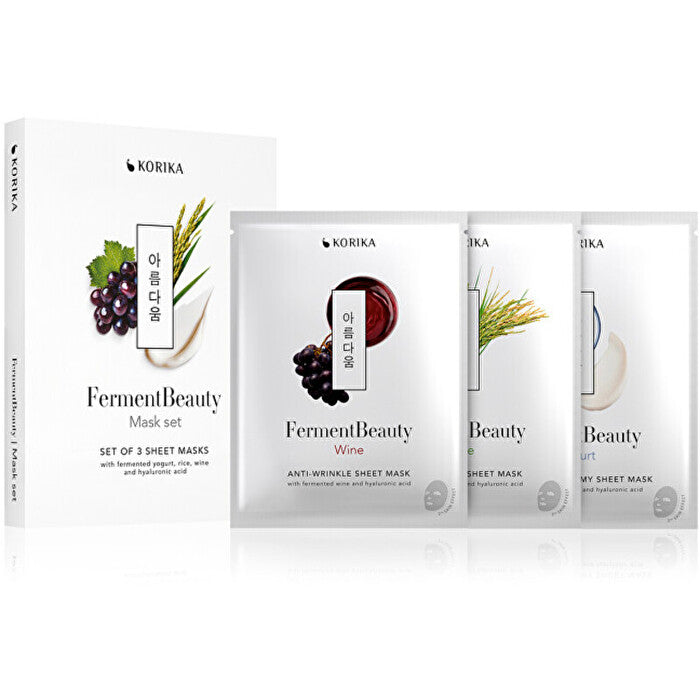 Korika Fermentbeauty Mask Set - Sada Plátýnkových Masek