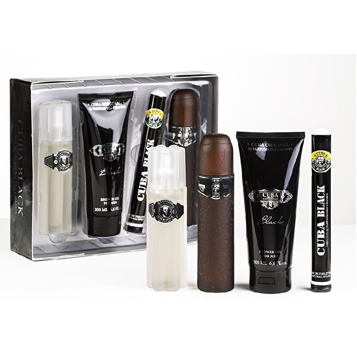 Cuba Black Gift Set Eau De Toilette 100ml Eau De Toilette 35ml After Shave 100ml And Shower Gel 200ml 100ml