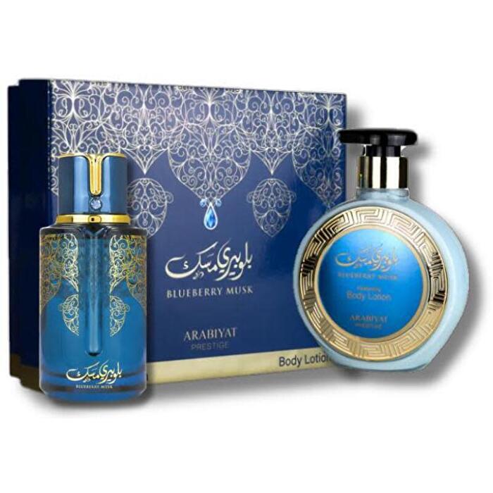 Arabiyat Prestige Blueberry Musk Gift Set Eau De Parfum 100ml And Body Lotion 300ml 300ml