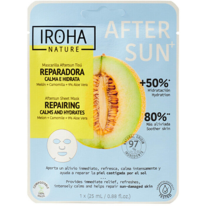 Iroha Repairing Aftersun Face Sheet Mask - Regenerační Maska 25ml