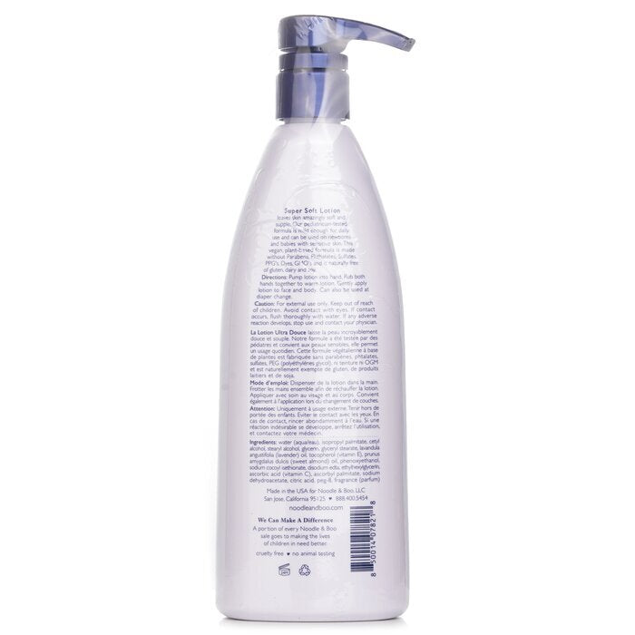 Noodle & Boo Super Soft Lotion - Lavender - For Face & Body (Dermatologist-Tested & Hypoallergenic) 473ml/16oz