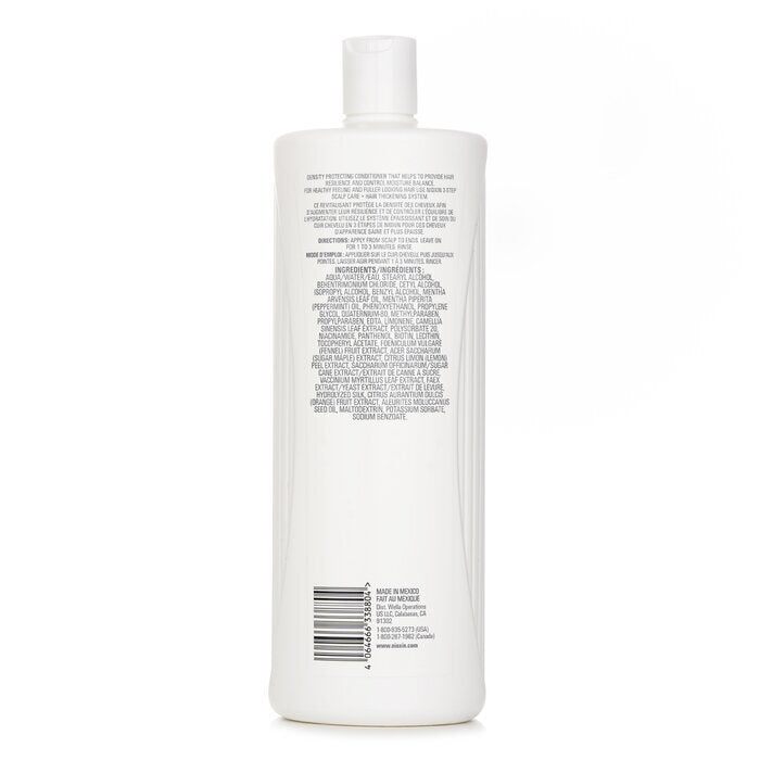 Nioxin Density System 3 Scalp Therapy Conditioner (Colored Hair, Light Thinning, Color Safe) (Random Packaging) 1000ml/33.8oz