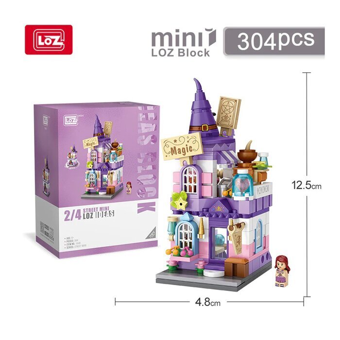 LOZ Street Series - Magic House Building Bricks Set 19.5x16.5x4.5cm