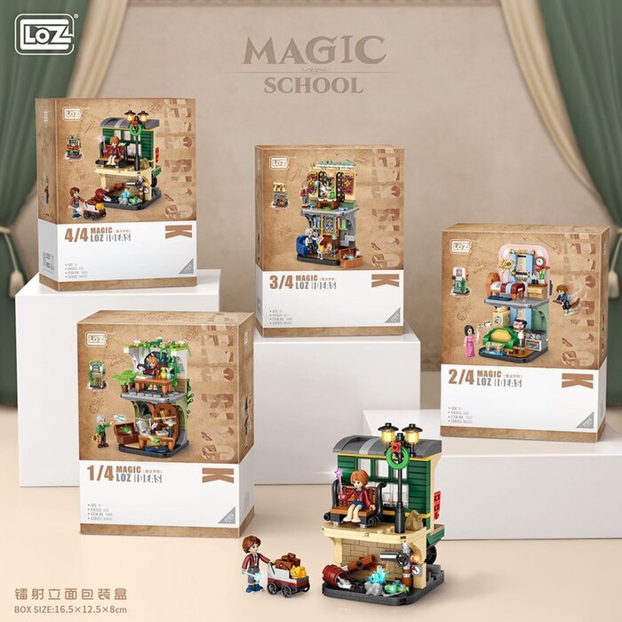 LOZ Magic Academy Street Series - Magic School Building Bricks Set 16.5x12.5x8cm