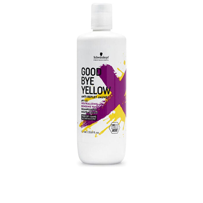 Schwarzkopf Professional Good Bye Yellow Neutralizing Shampoo - Shampoo Neutralizing Yellow Tones For Colored And Highlighted Hair 1000ml