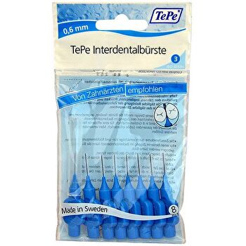 TePe Interdental Brush Normal (0 6 Mm Blue 8 Pcs) - Interdental Toothbrushes