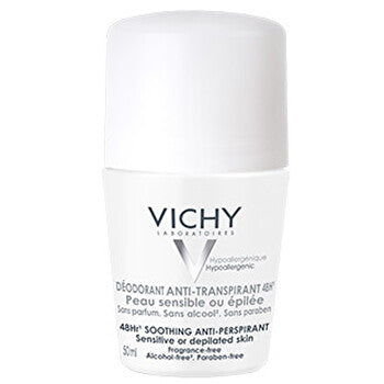 Vichy Antiperspirant Deodorant-48h Roll-on For Sensitive Or Depilated Skin (soothing Anti-perspirant) 50ml 50ml
