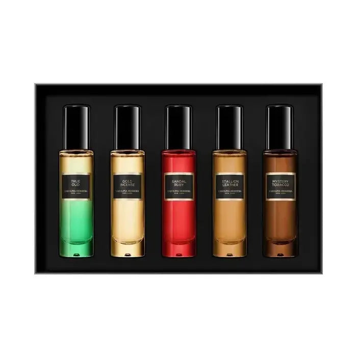 Carolina Herrera Unisex Discovery Set Eau De Parfum 5x15ml (true Oud & Gold Incense & Sandal Ruby & Stallion Leather & Mystery Tobacco)