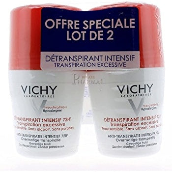 Vichy Antiperspirant Stress Resist 72h ( 2 Pcs ) - Antiperspirant Roll-on Against Excessive Sweating 50ml