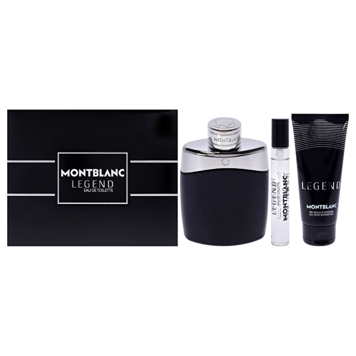 Mont Blanc Legend Men 3pc Gift Set - Eau De Toilette & Shower Gel & 7.5ml Eau De Toilette 100ml