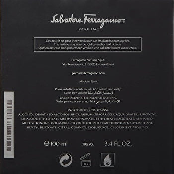 Salvatore Ferragamo F By Ferragamo Black Man Eau De Toilette 100ml