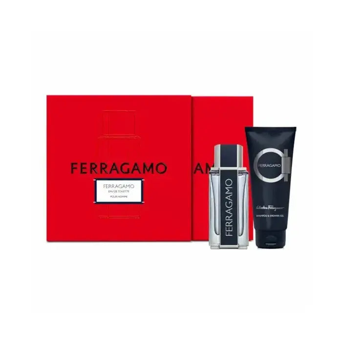 Salvatore Ferragamo Ferragamo Man Set Eau De Toilette 50ml & Shampoo & Sg 100ml (new Pack)