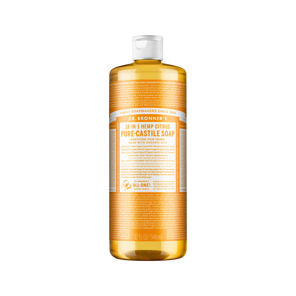 Dr. Bronner's Pure-Castile Soap Liquid (Hemp 18-in-1) Citrus 946ml