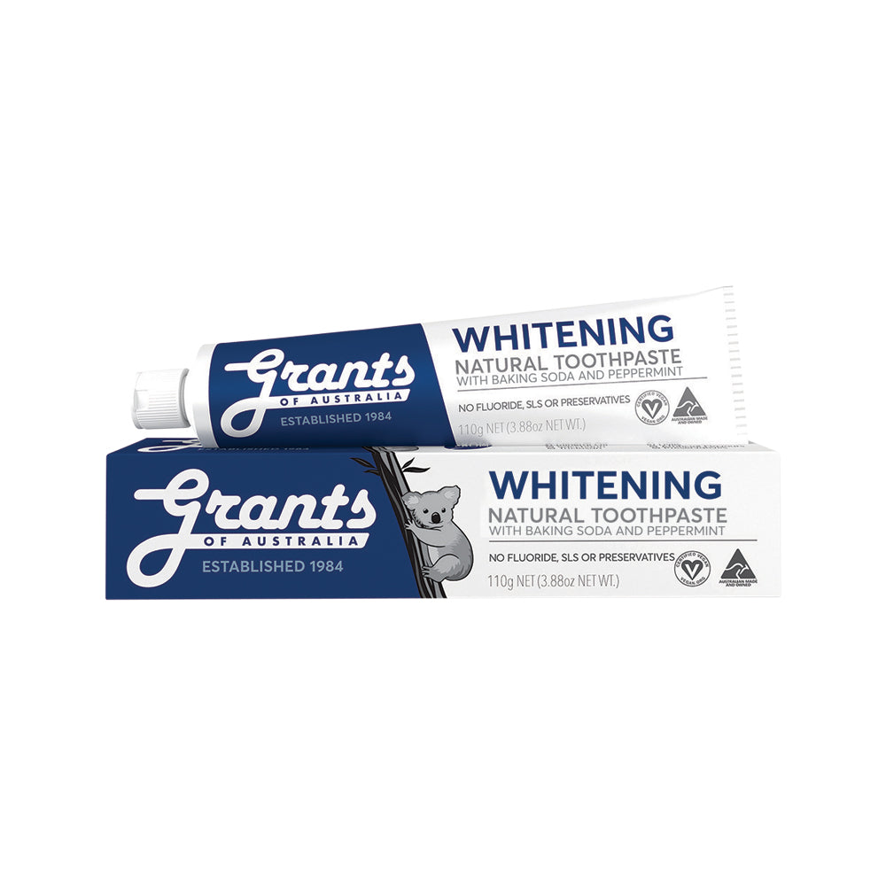 Grants Of Australia Natural Toothpaste Whitening with Baking Soda & Peppermint 110g