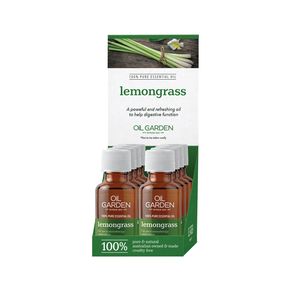 Oil Garden Essential Oil Lemongrass 25ml x 8 Display