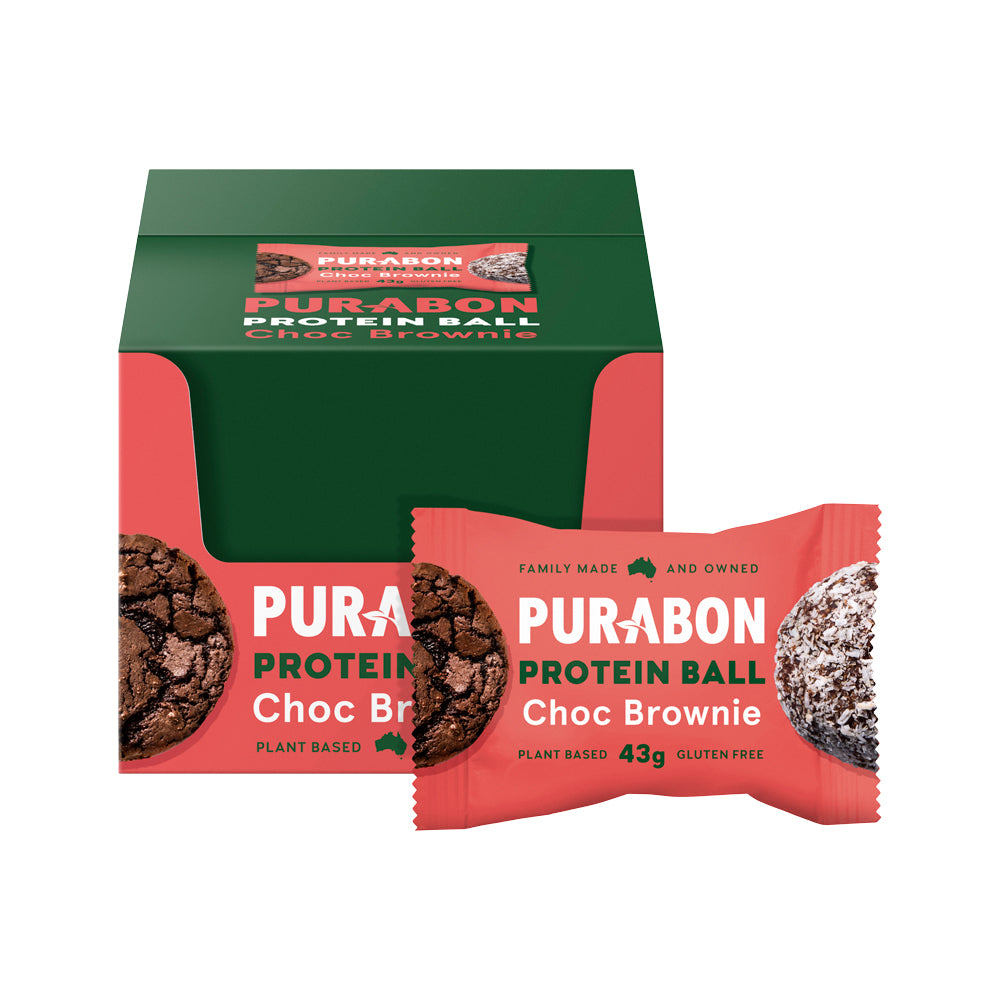 Purabon Protein Balls Choc Brownie 43g x 12 Display