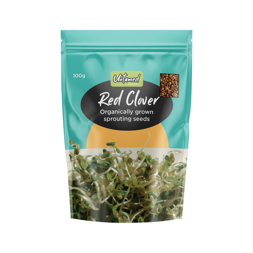 Untamed Health Organically Grown Sprouting Seeds Red Clover 100g