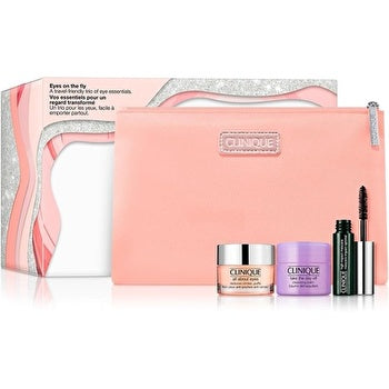 Clinique All About Eyes Set All About Eyes Gel Cream 15ml/take The Day Off Cleasing Balm 15ml/high Impact Mascara 3 5ml/bag 33.5ml
