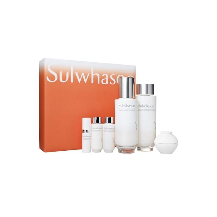 Sulwhasoo The Ultimate S Enriched Water & Emulsion Set:The Ultimate S Enriched Water 150ml+Enriched Emulsion 125ml+ Enriched Water 25ml 6pcs