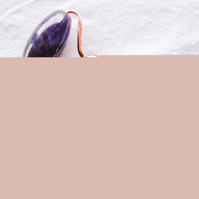 Lammaste Amethyst Facial Roller(Rose Quartz) Fixed Size