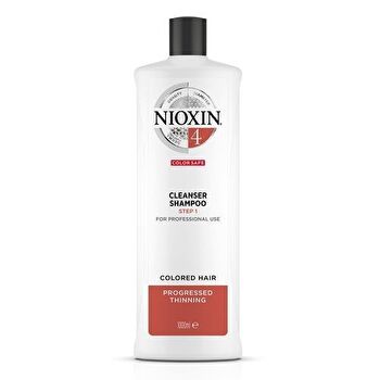 Nioxin System 4 Shampoo Cleanser - Cleansing Shampoo For Fine Colored Significantly Thinning Hair 1000ml