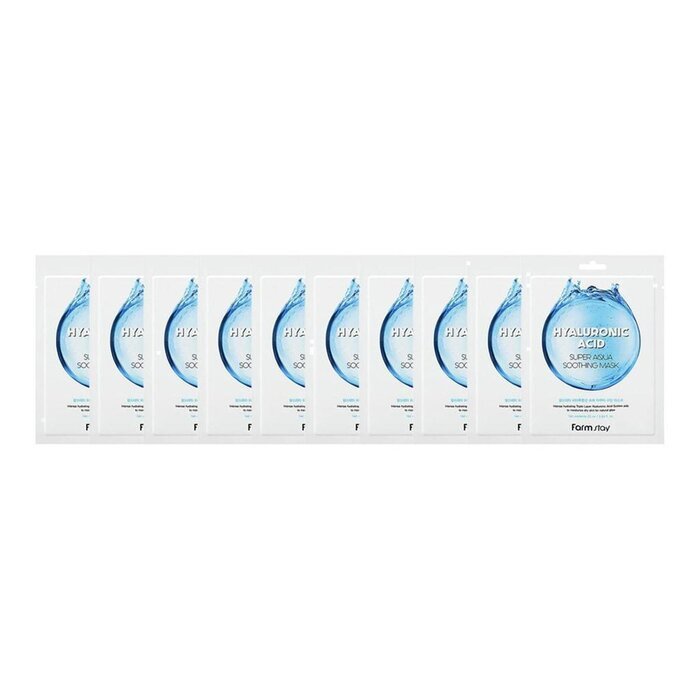 Farm Stay Hyaluronic Acid Super Aqua Soothing Mask 10pcs