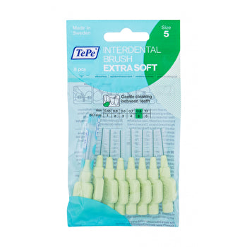 TePe Interdental Brush Extra Soft ( 0 8 Mm 8 Pcs ) - Very Fine Interdental Brushes 8.0ks