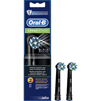 Oral B Cross Action Eb50 Black - Replacement Brush Heads 2.0ks