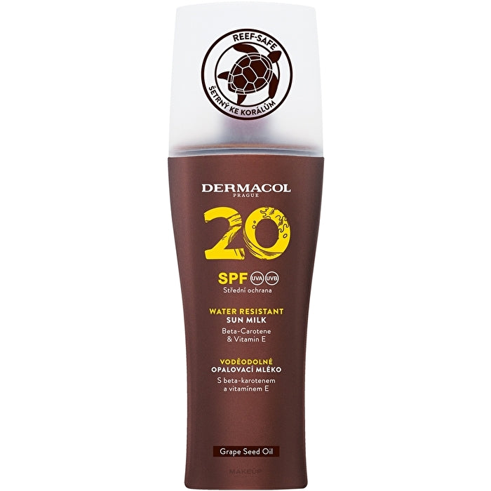 Dermacol Sun Water Resistant Milk Spray Spf 20 - Suntan Lotion With Spray 200ml
