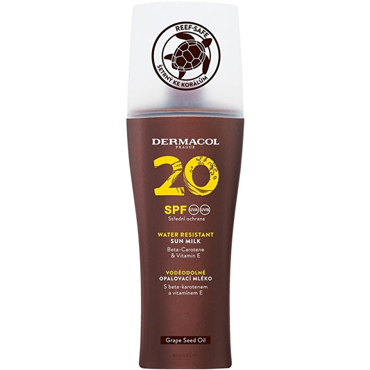 Dermacol Sun Water Resistant Milk Spray Spf 20 - Suntan Lotion With Spray 200ml