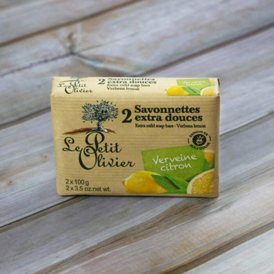 Le Petit Olivier Verbena Lemon Extra Mild Soap Bars - 2 x 100g Fixed Size