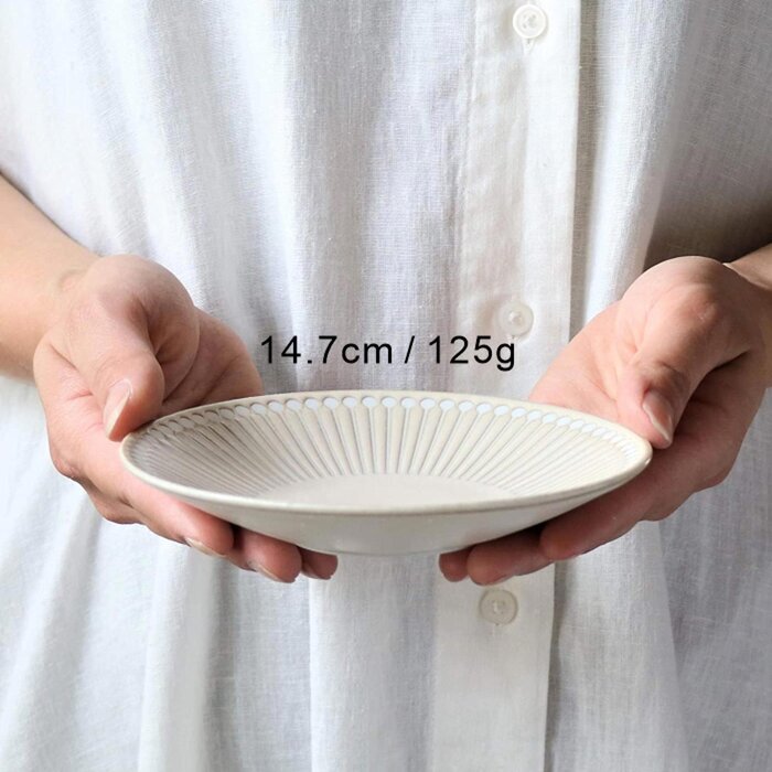 Minoro Touki Minoyaki Ultra Light 14.7CM Ceramic Dish (Beige)- # Beige