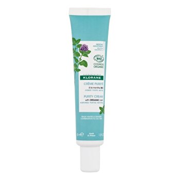 Klorane Aquatic Mint Purity Cream ( Smíšená A Mastná Pleť ) - Lehký Hydratační Krem 40ml
