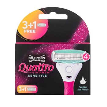 Wilkinson Sword Quattro For Women Sensitive 4 Pieces Replacement Head 4.0ks