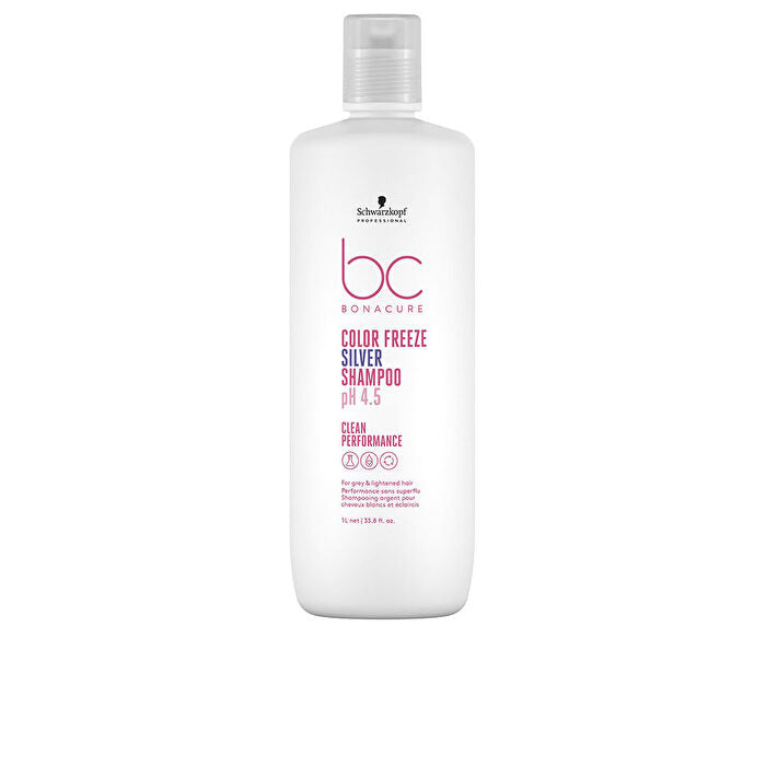 Schwarzkopf BC Bonacure pH 4.5 Color Freeze Silver Shampoo (For Grey & Lightened Hair) (Exp. Date 30 Nov 2025) 1000ml/33.8oz