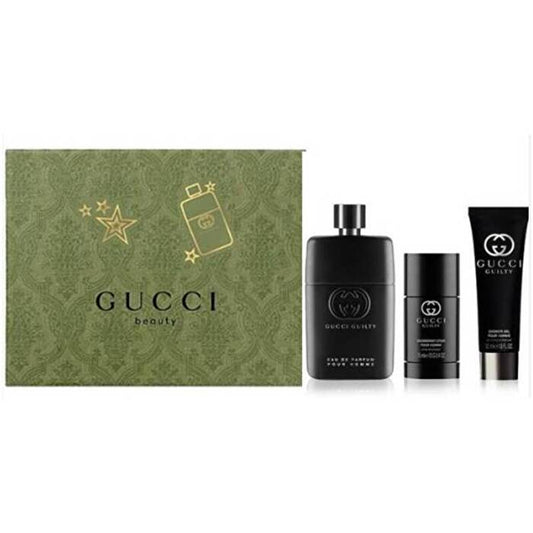 Gucci Guilty Pour Homme Gift Set Eau De Toilette 90ml Deodorant 75ml And Shower Gel 50ml 90ml